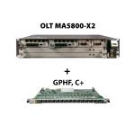 Huawei MA5800-X2 OLT terminal with GPHF GPON board (16x SFP C+), 2x MPSA control board, DC power board