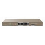 IP-COM G1118P-16-250W switch 16x GE, 2x SFP, 16x PoE OUT (802.3af/at), 230 W