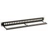 Keystone patchpanel with 24 holes Rack 19" 1U cable organizer