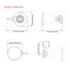 RF Elements SH30WB-GO 5 + 6 GHz Wideband 30° Symmetrical Horn Antenna, TwistPort, 18 dBi