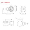 RF Elements SH90WB-GO 5 + 6 GHz Wideband 90° Symmetrical Horn Antenna, TwistPort, 10 dBi