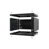 Stalflex S-RC19-6U-450MB Rack 19" cabinet 6U 450mm Metal Black (wall mounting)