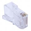 UTP cat 5e RJ45 connector - pins with 3 tooth - suitable for solid wire (100 pcs)